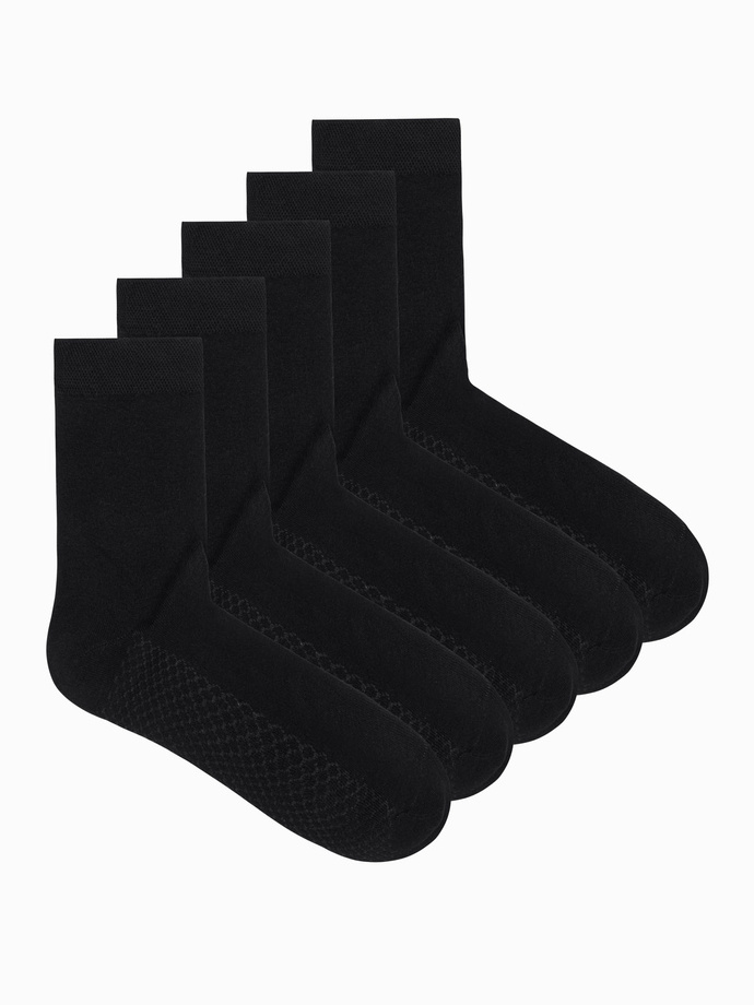 Men's socks U460 - black 5-pack