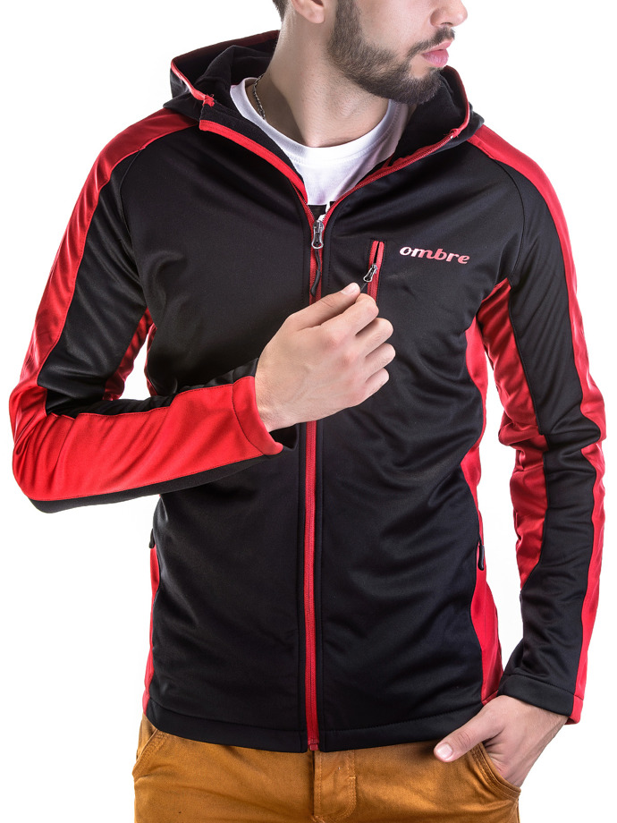 Men's softshell jacket - black/red C59