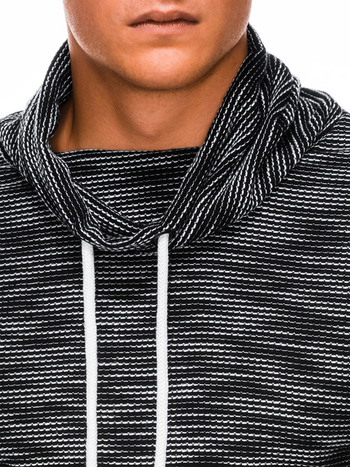 Men's stand-up collar sweatshirt - black B1013