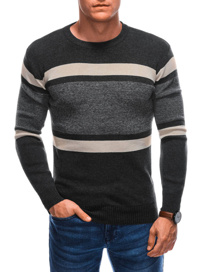 Men's sweater E227 - dark grey