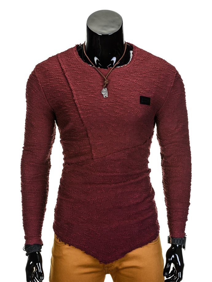 Men's sweater E88 - burgundy