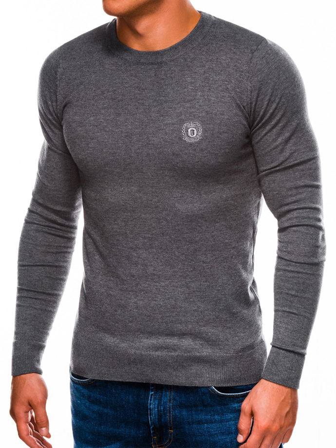 Men's sweater - dark grey/melange E122