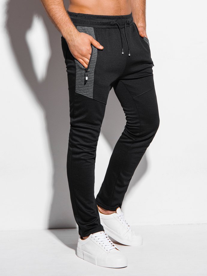 Men's sweatpants P1012 - black