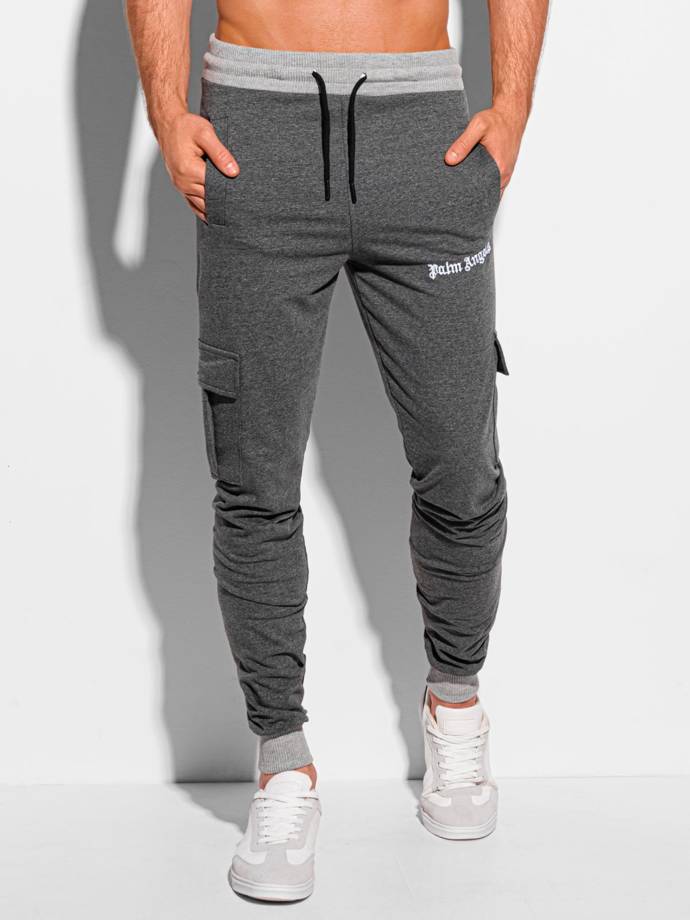 Men's sweatpants P1092 - dark grey