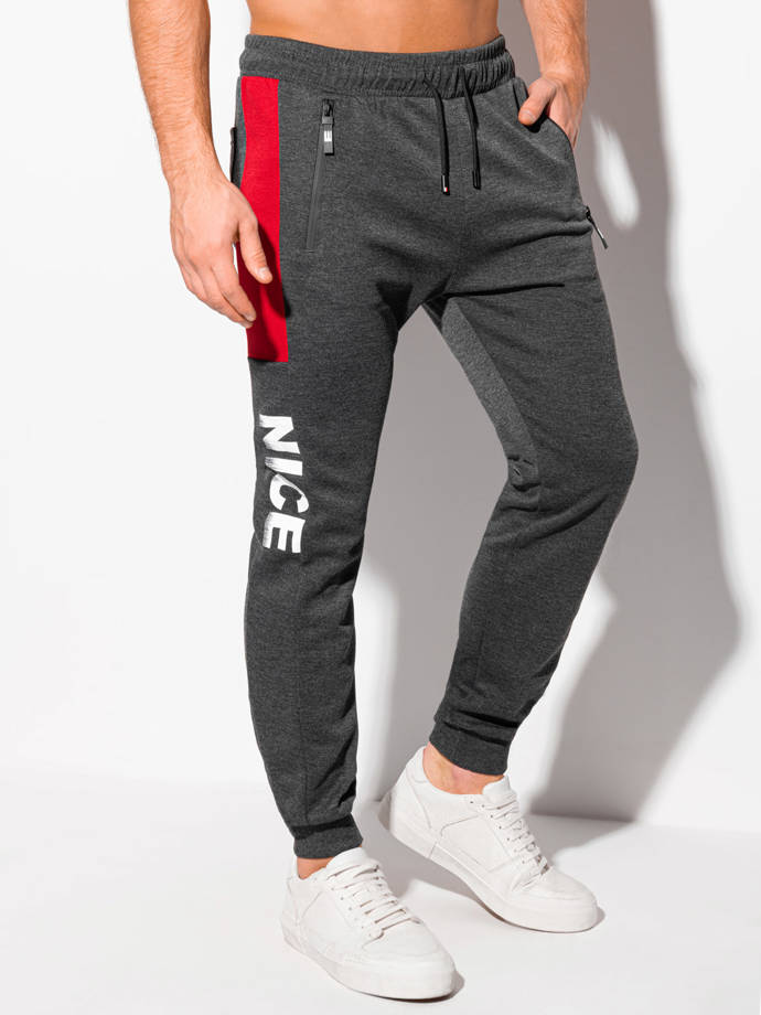 Men's sweatpants P1160 - dark grey