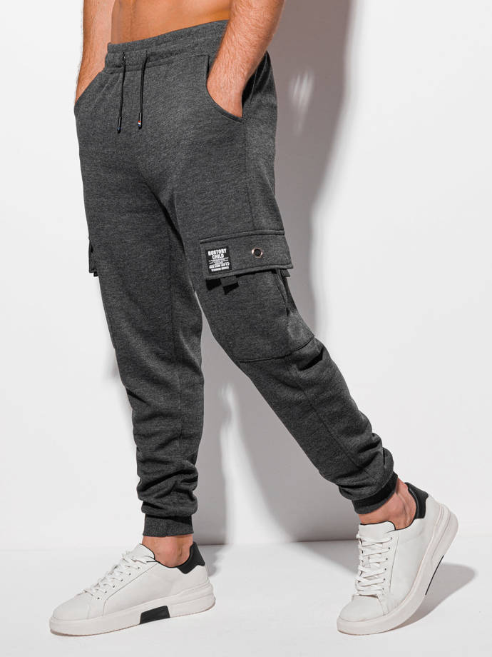 Men's sweatpants P1191 - dark grey
