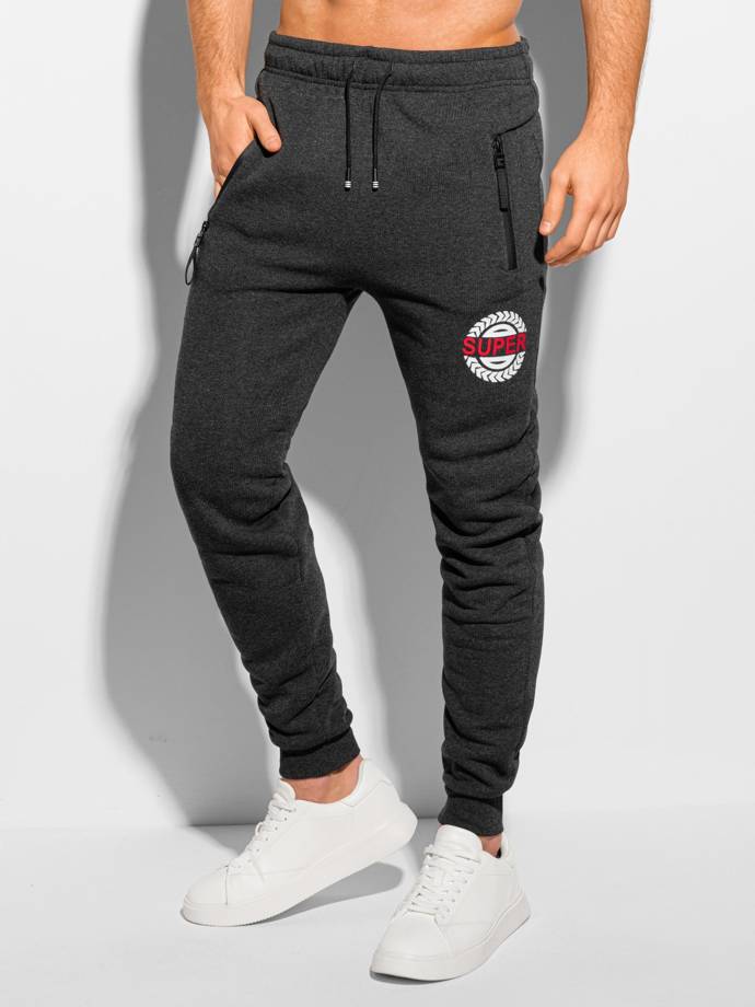 Men's sweatpants P1230 - dark grey