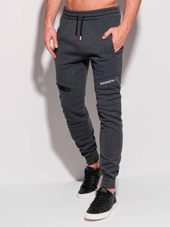 Men's sweatpants P1293 - dark grey