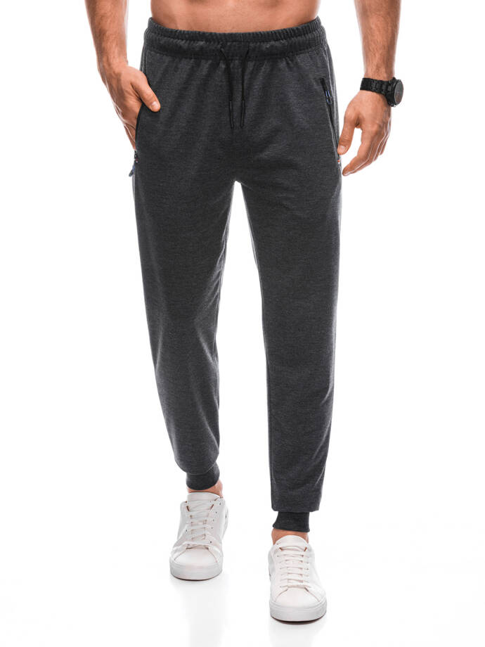 Men's sweatpants P1412 - dark grey
