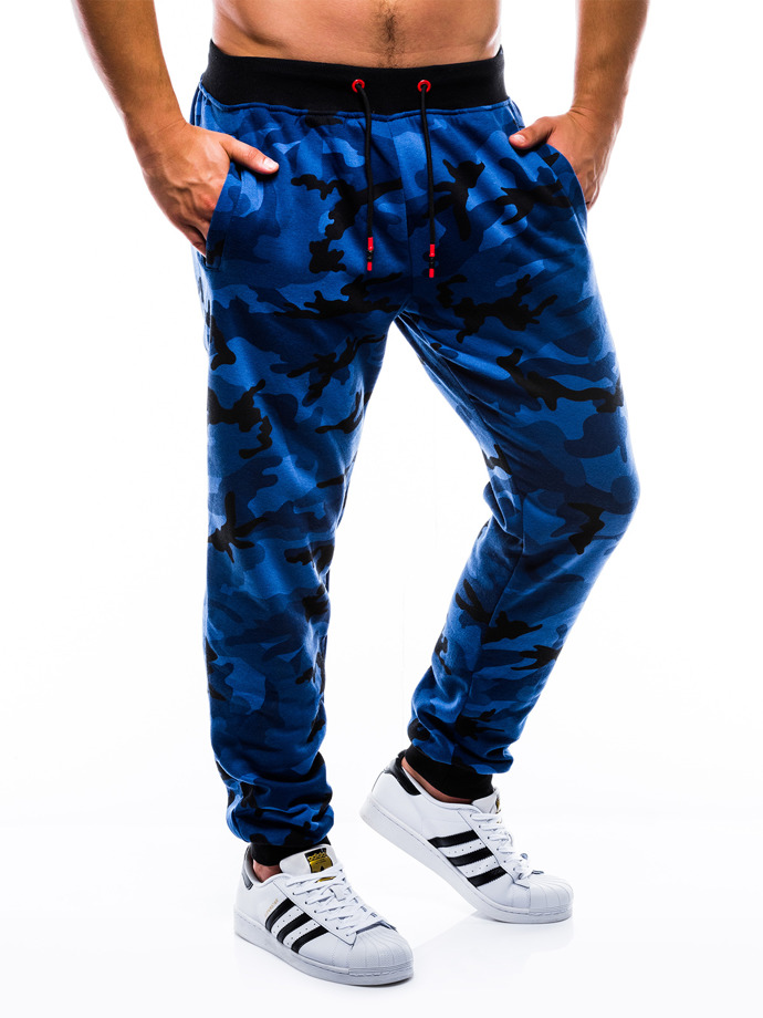Men's sweatpants P762 - blue/camo