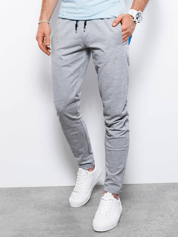Men's sweatpants - grey melange P950