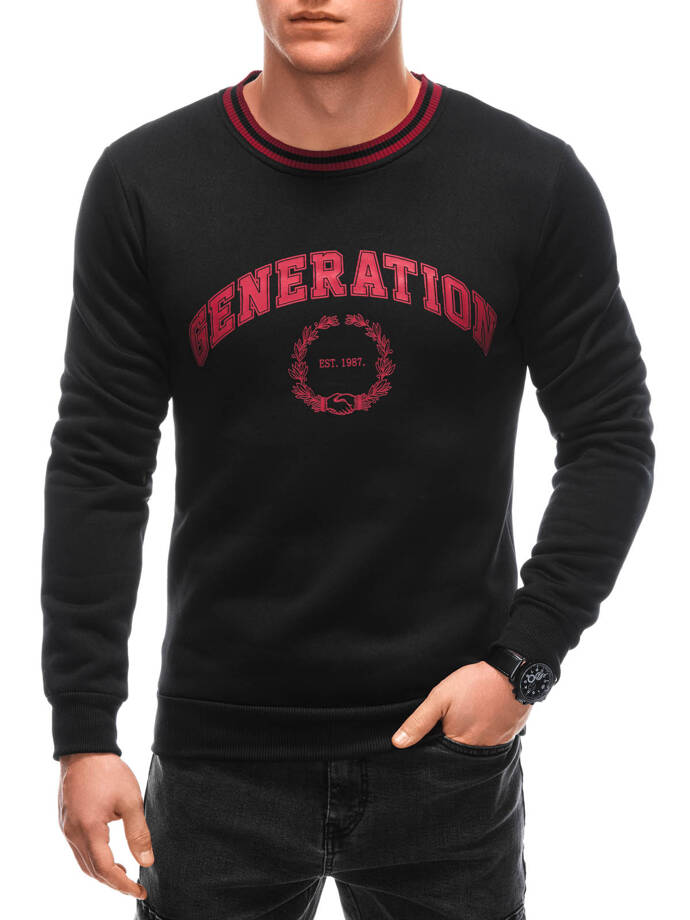 Men's sweatshirt B1622 - black/red