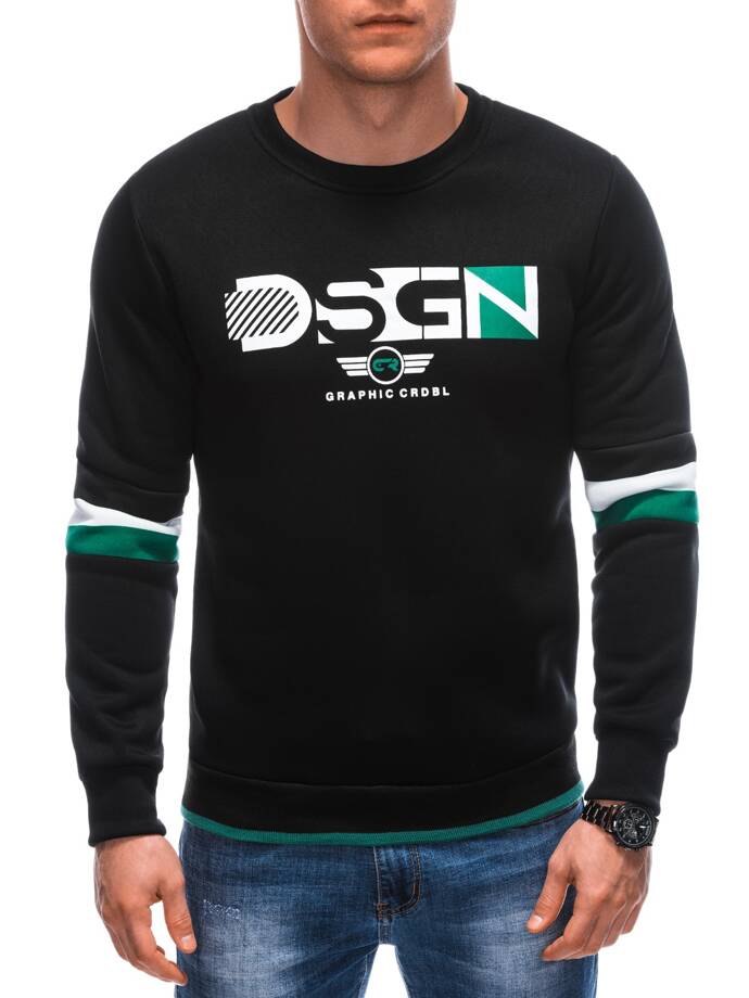 Men's sweatshirt B1626 - black/green
