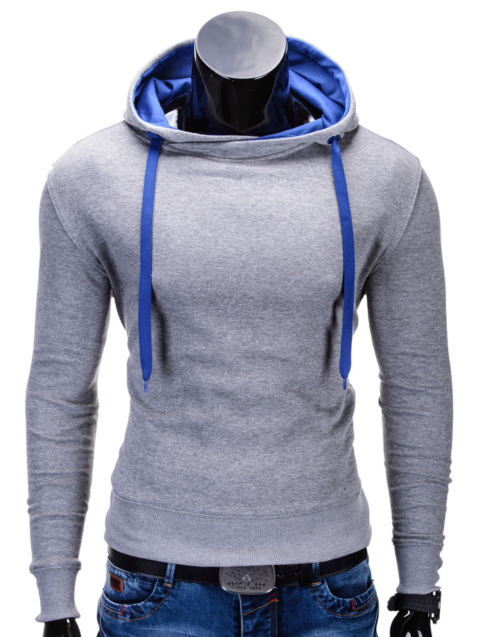 Men's sweatshirt B377 - grey/blue