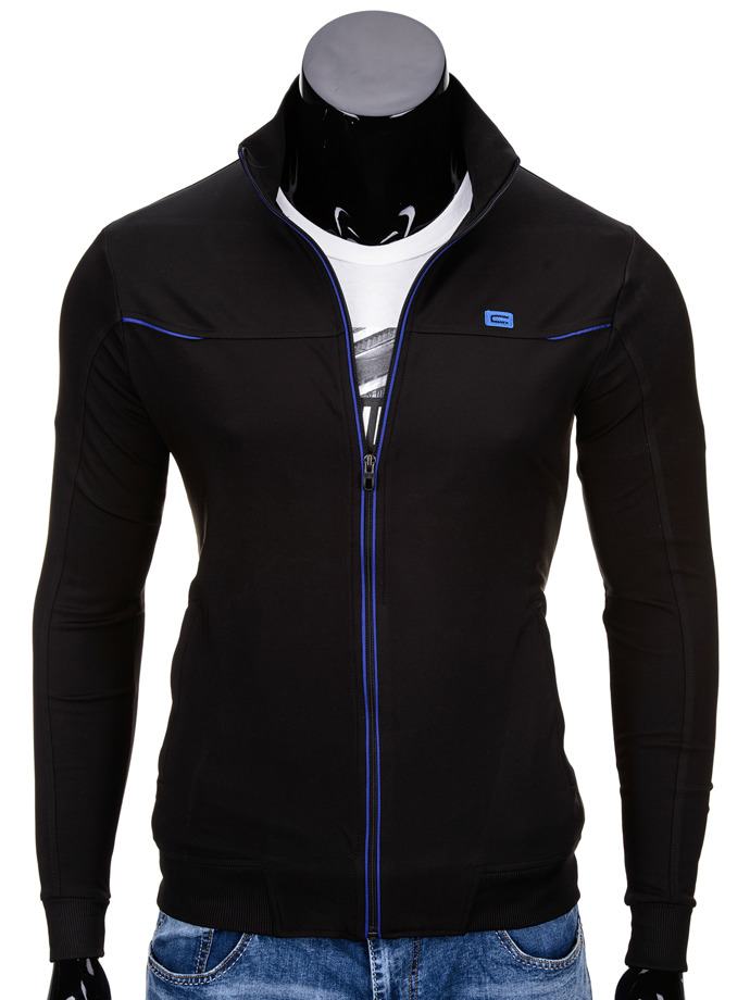 Men's sweatshirt B653 - black/blue