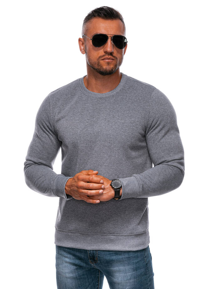Men's sweatshirt EM-SSNZ-22FW-019 V7 - dark grey melange
