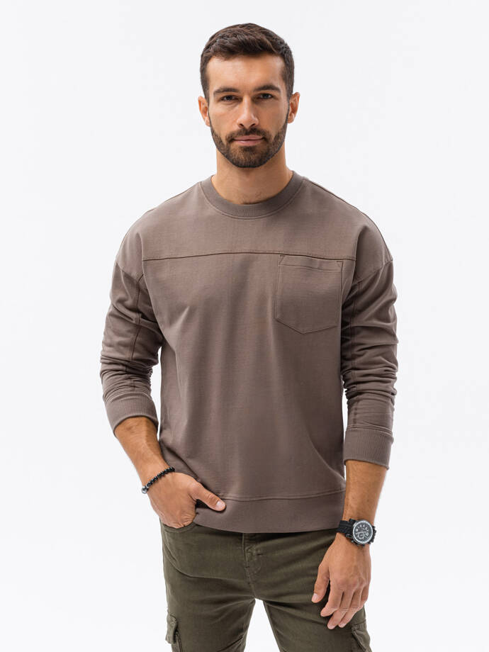 Men's sweatshirt - dark brown B1277