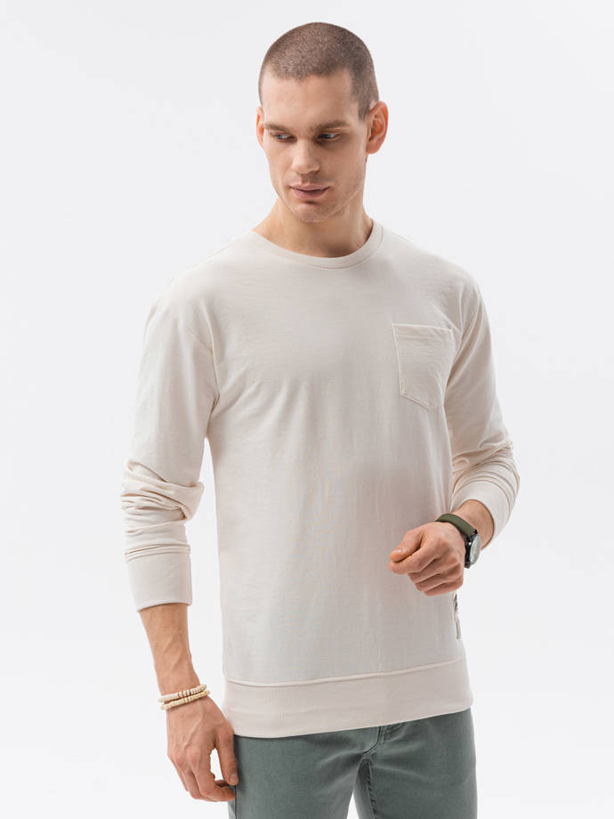 Men's sweatshirt - ecru B1149