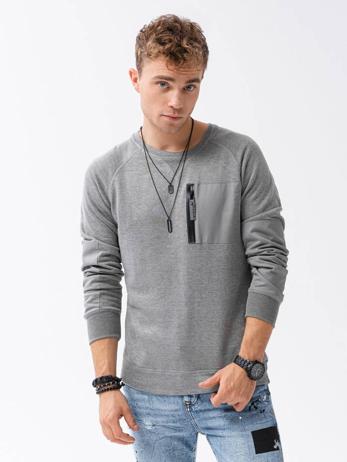 Men's sweatshirt - grey melange B1151