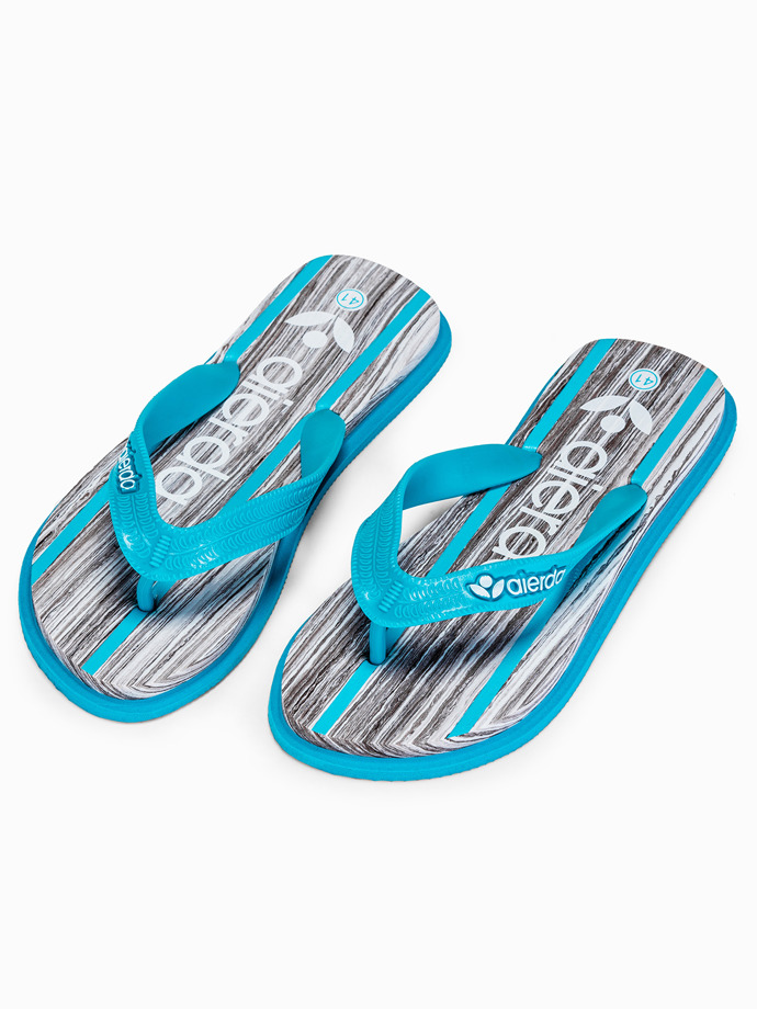 Men's t-bar sandals T288 - light blue