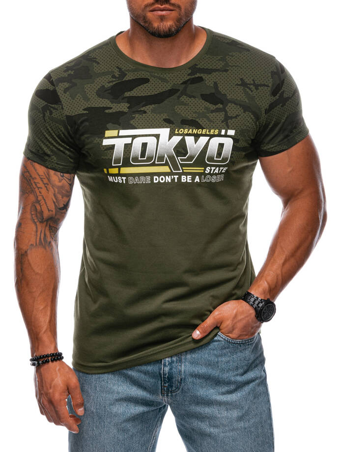 Men's t-shirt S1925 - khaki