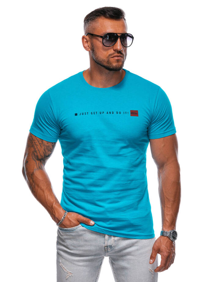 Men's t-shirt S1974 - turquoise