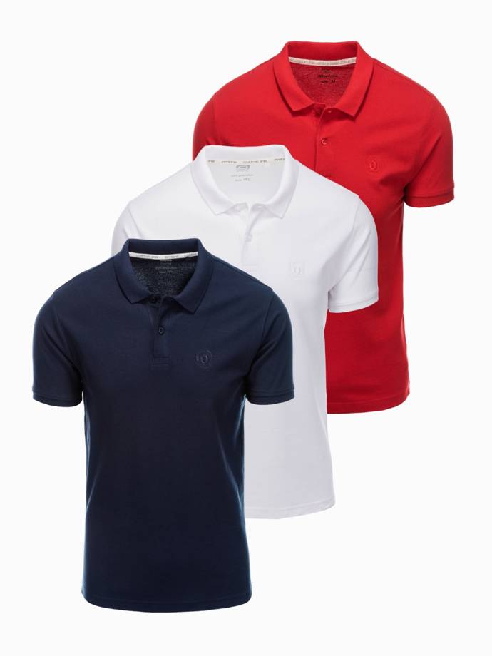 Men's t-shirt polo - mix 3-pack Z28