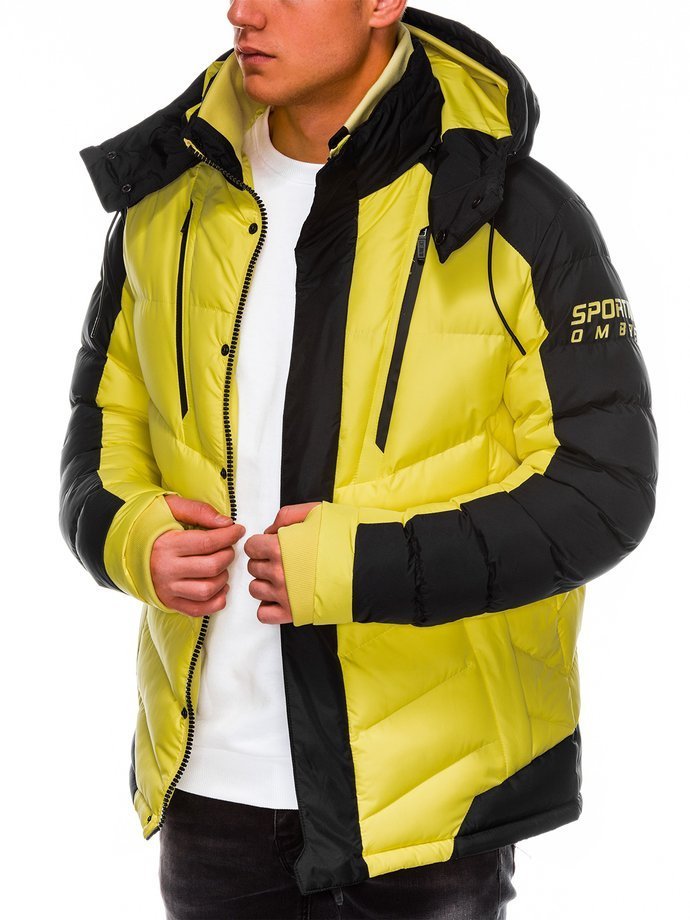 Men's winter jacket C417 - yellow | MODONE wholesale - Clothing For Men