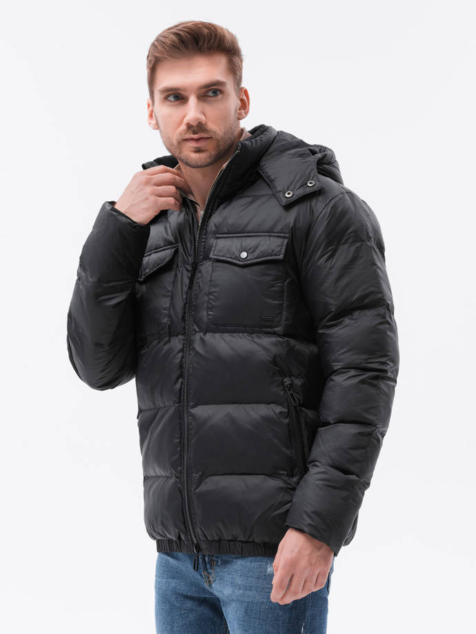 Men's winter jacket - black C518