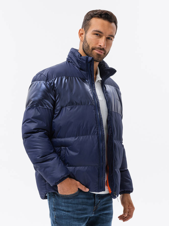 Men's winter jacket - dark blue C546