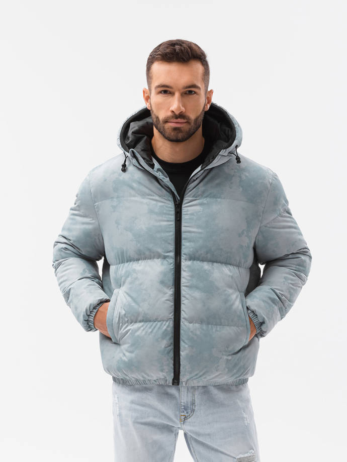 Men's winter jacket - light blue C529