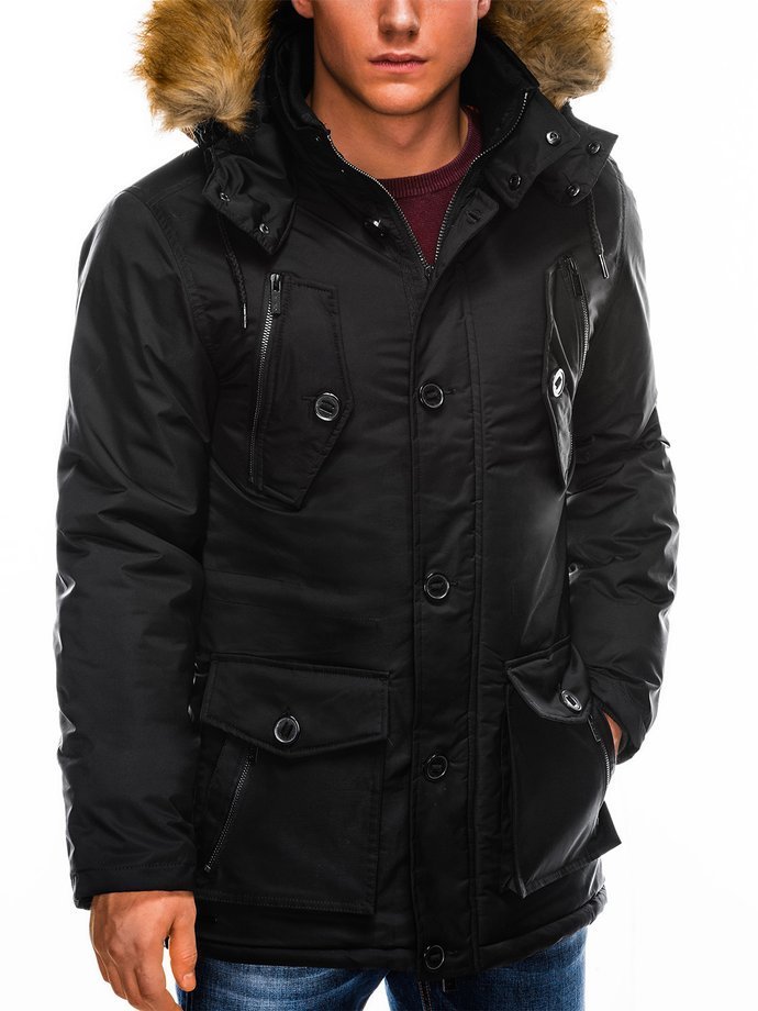 Men's winter parka jacket C361 - black | MODONE wholesale - Clothing ...