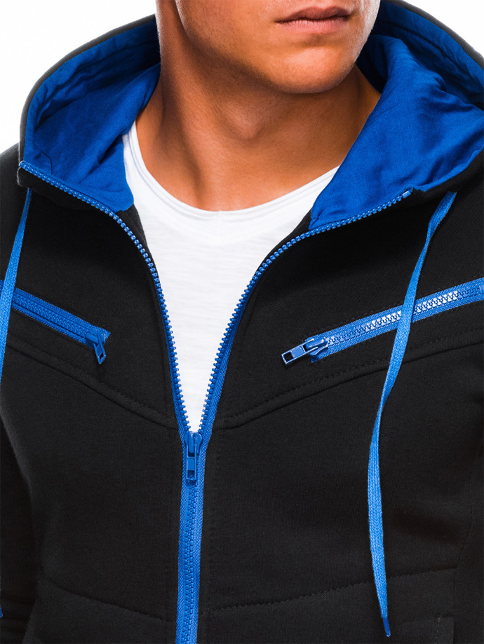 Men's zip-up hoodie AMIGO - black/blue
