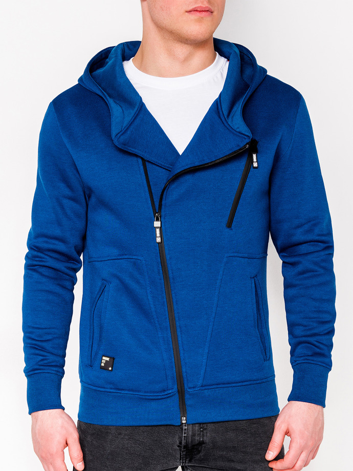 Men's zip-up hoodie B738 - navy | MODONE wholesale - Clothing For Men