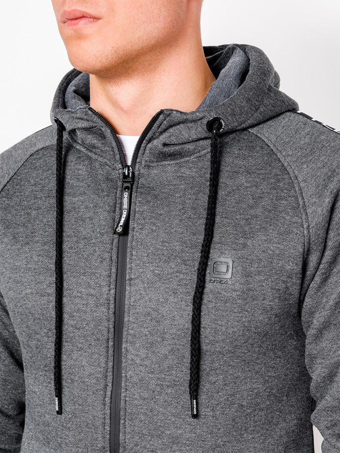 Mens Zip Up Hoodie B741 Dark Grey Modone Wholesale Clothing For Men 