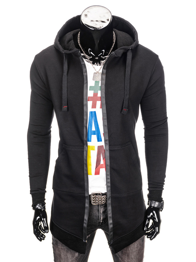 Men's zip-up hoodie B763 - black