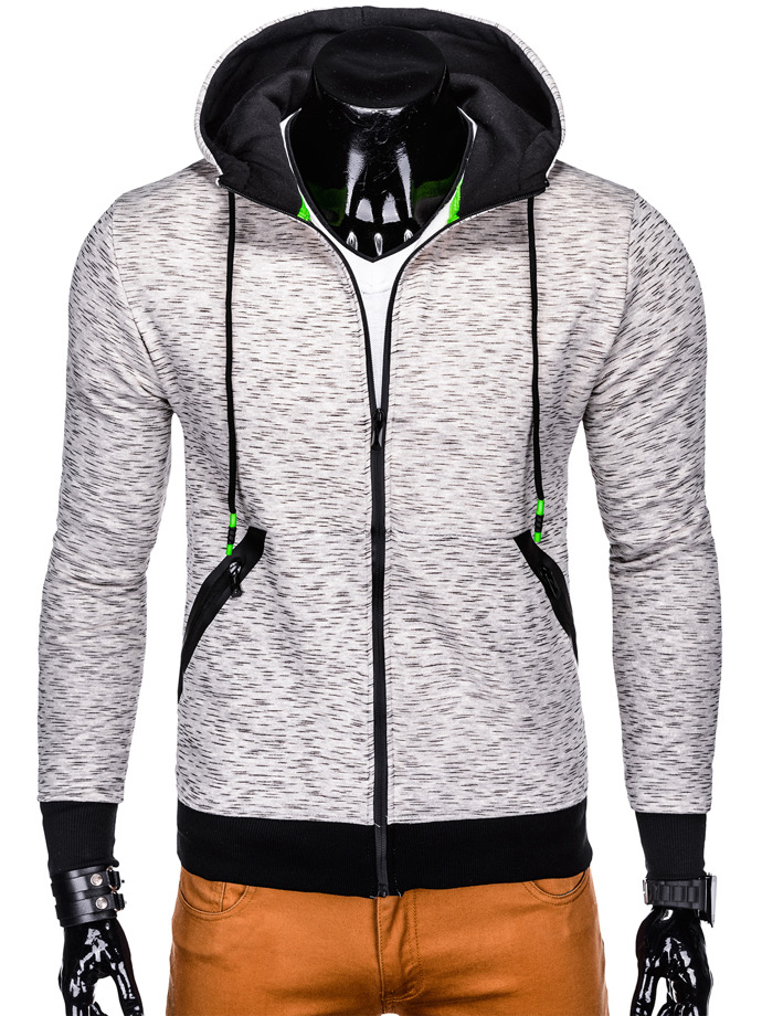 Men's zip-up hoodie B955 - grey