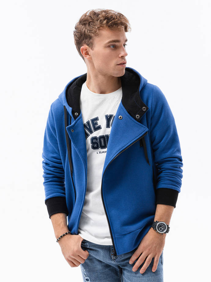 Men's zip-up hoodie - blue B297