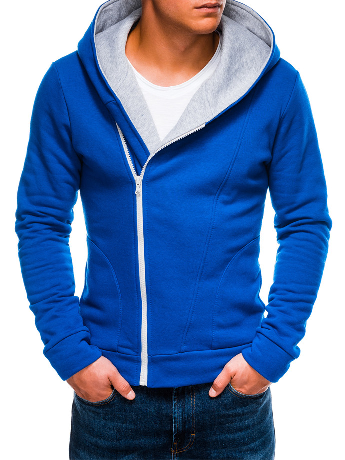 Men's zip-up hoodie - blue/grey PRIMO