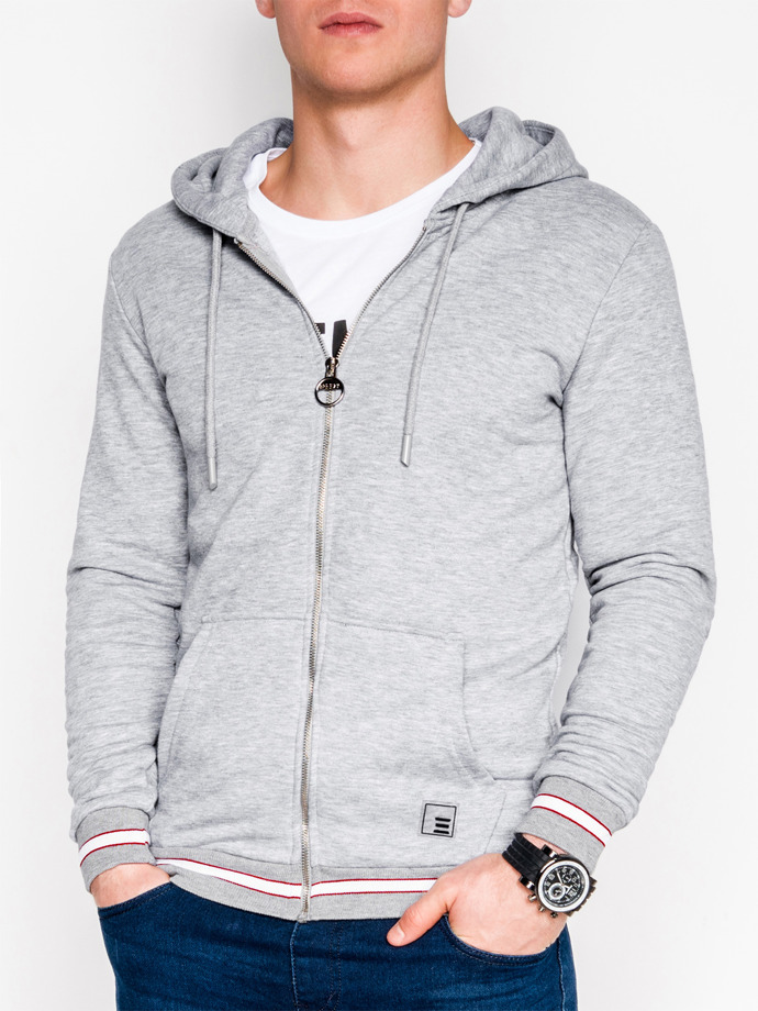 Men's zip-up hoodie - grey B912