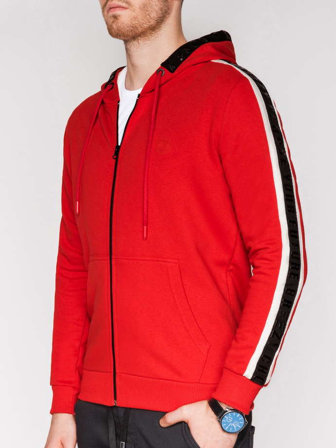 Men's zipup hoodie red B906 MODONE wholesale Clothing For Men