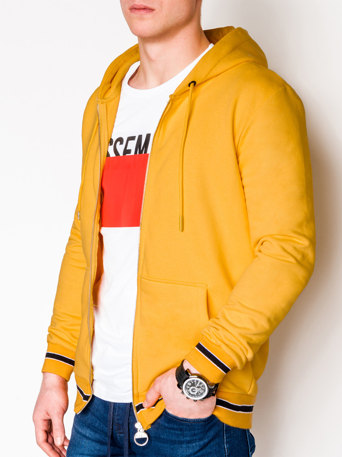 Men's zip-up hoodie - yellow B912