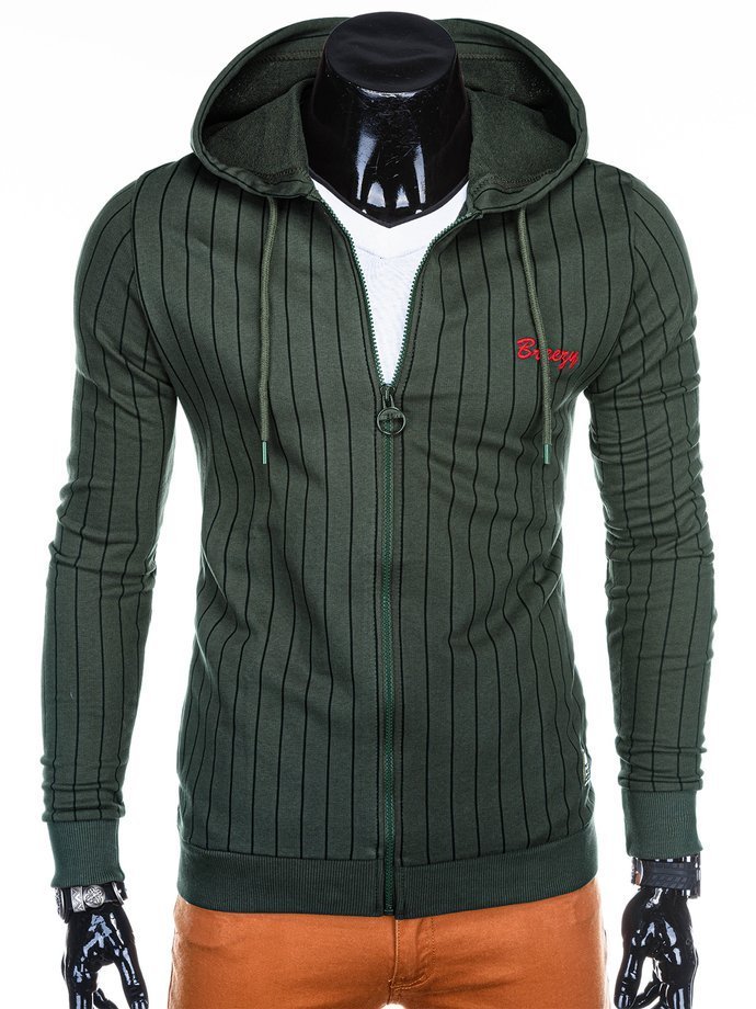 Men's zip-up sweatshirt B1038 - khaki