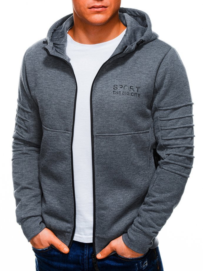 Men's zip-up sweatshirt B1238 - dark grey