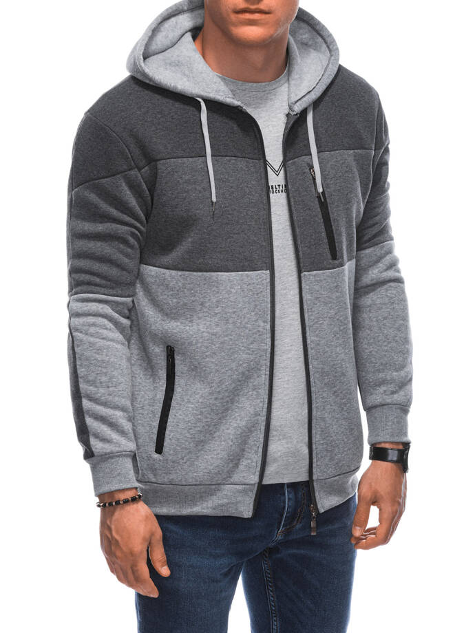 Men's zip-up sweatshirt B1596 - grey