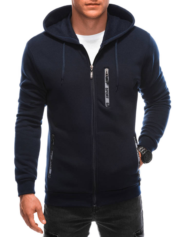 Men's zip-up sweatshirt B1615 - navy