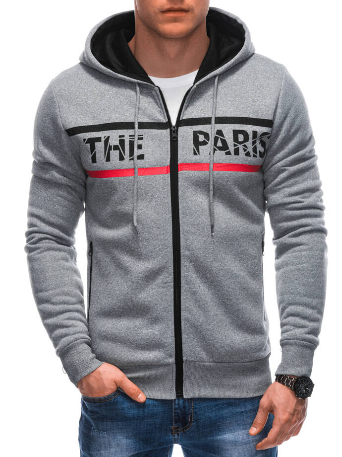 Men's zip-up sweatshirt B1625 - grey