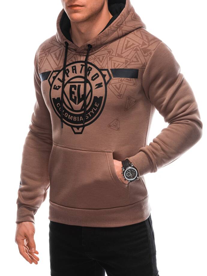 Men's zip-up sweatshirt B1627 - brown