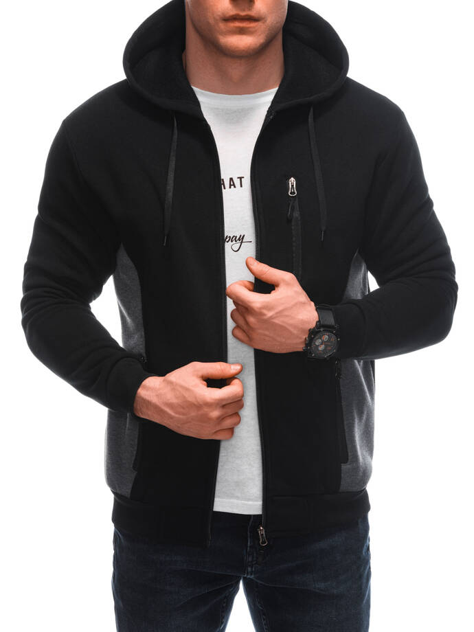 Men's zip-up sweatshirt B1636 - black