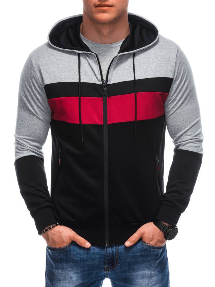 Men's zip-up sweatshirt B1672 - grey